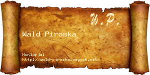 Wald Piroska névjegykártya